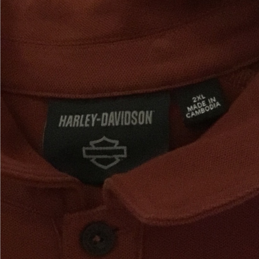 Harley-Davidson Men's Polo in Deep Rust
